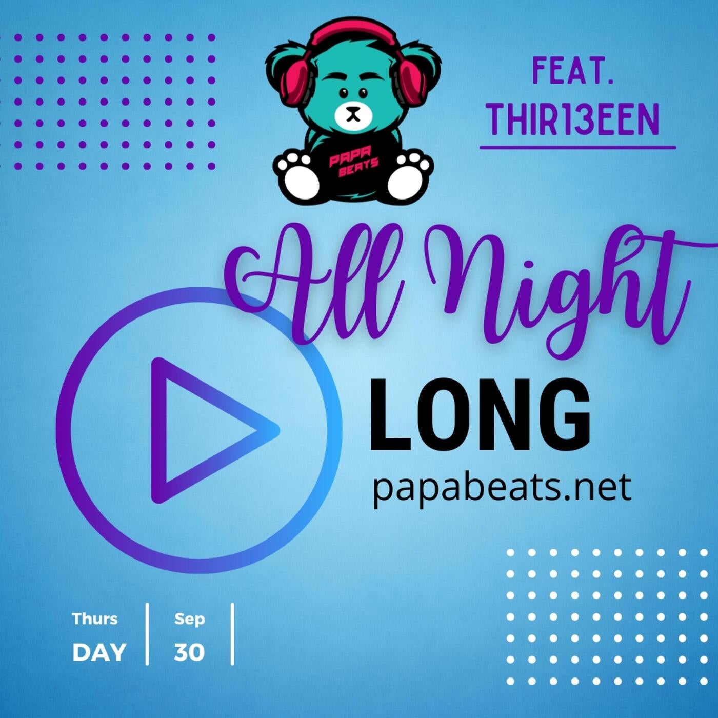 All night long (feat. Thir13een) [Radio Edit]