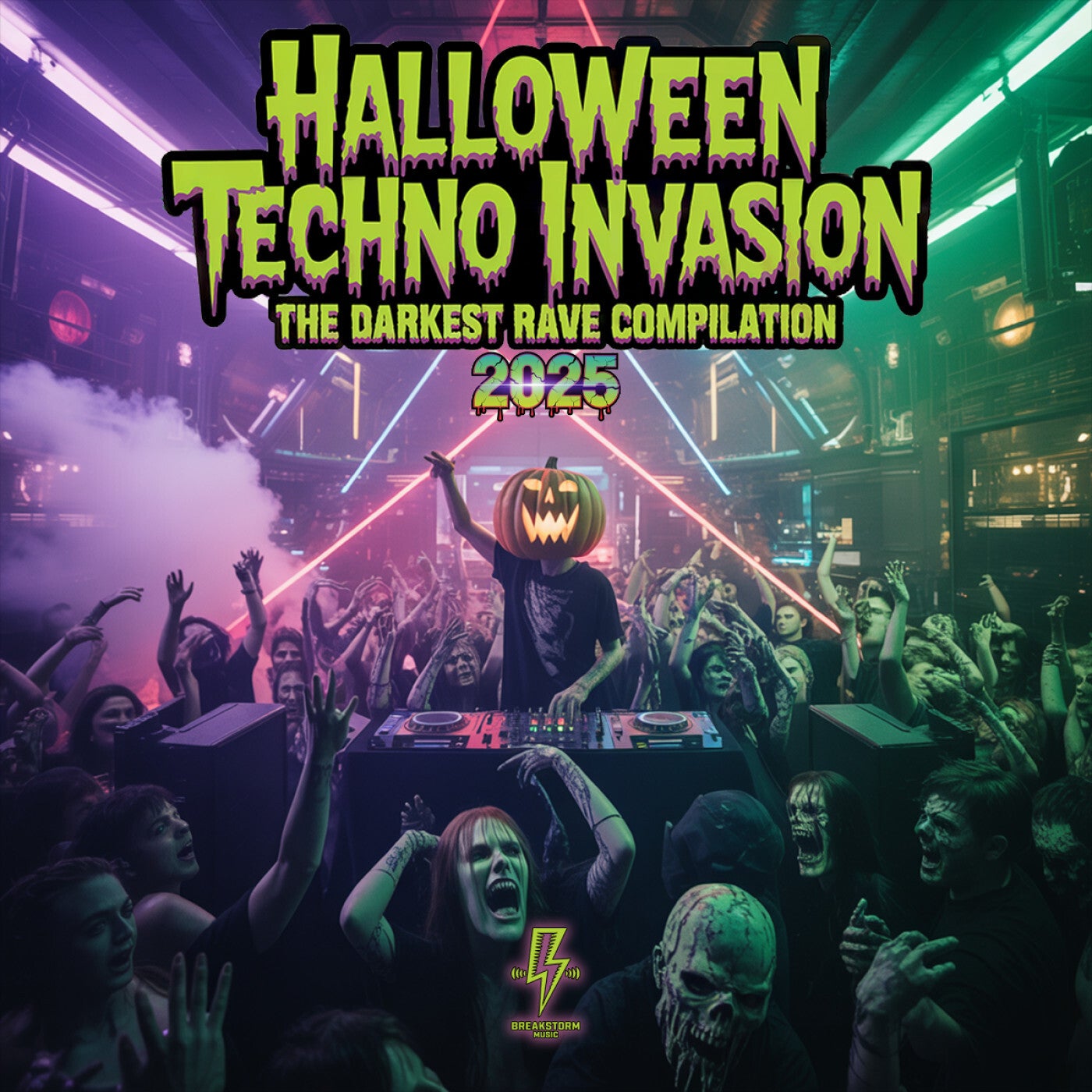 Cover art for Halloween Techno Invasion 2025: The Darkest Rave Compilation