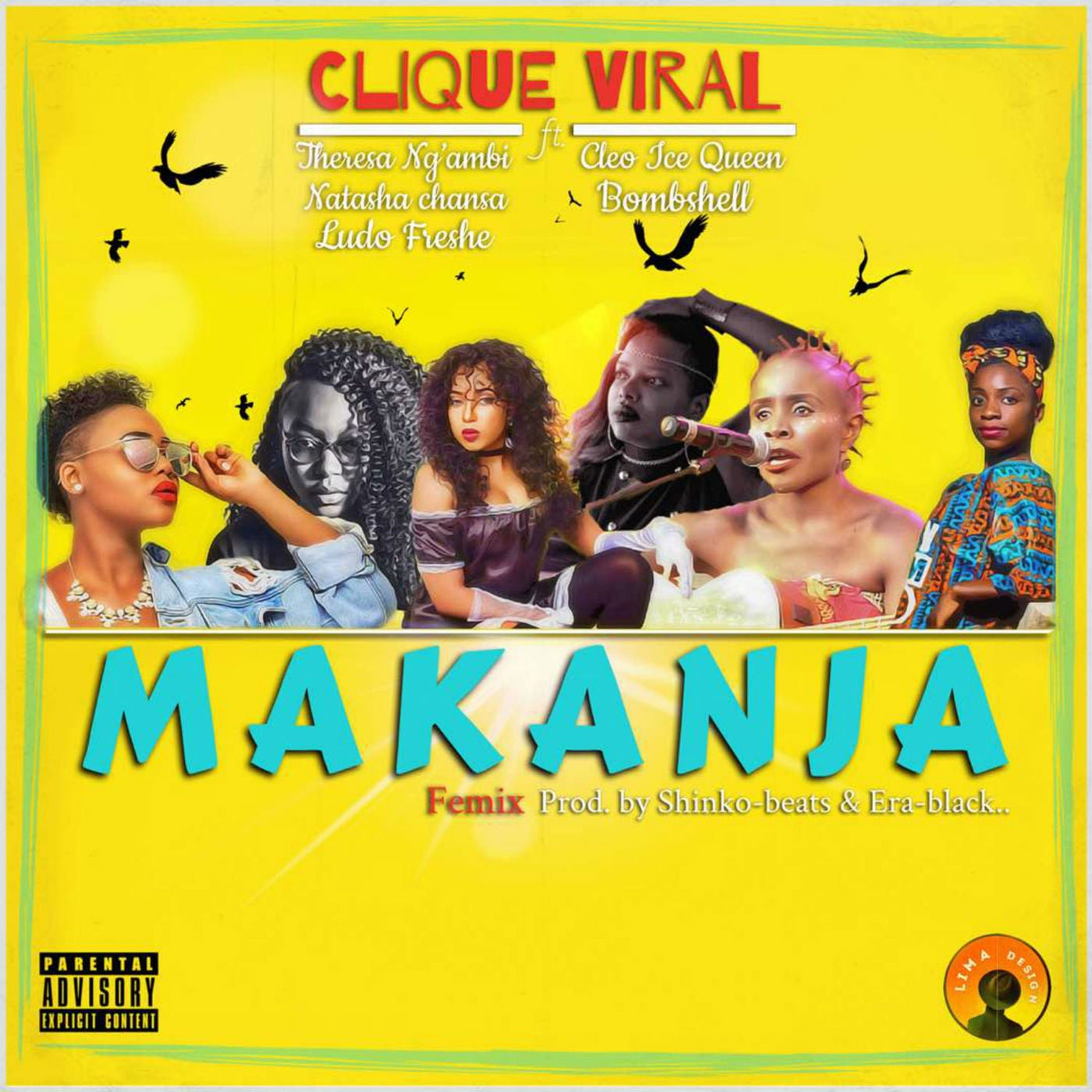 Cover art for Makanja Femix (feat. Cleo Ice Queen, Bombshell, Natasha Chansa, Ludofreshe & Theresa Ng'ambi)