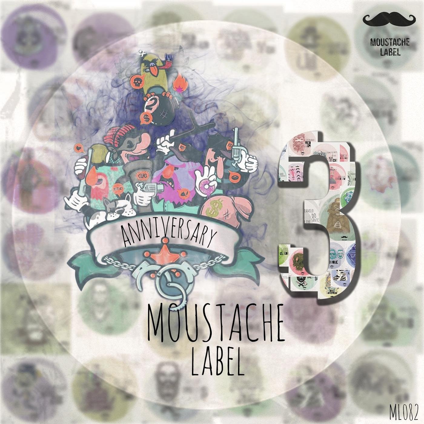 Moustache Label Anniversary 3 Years