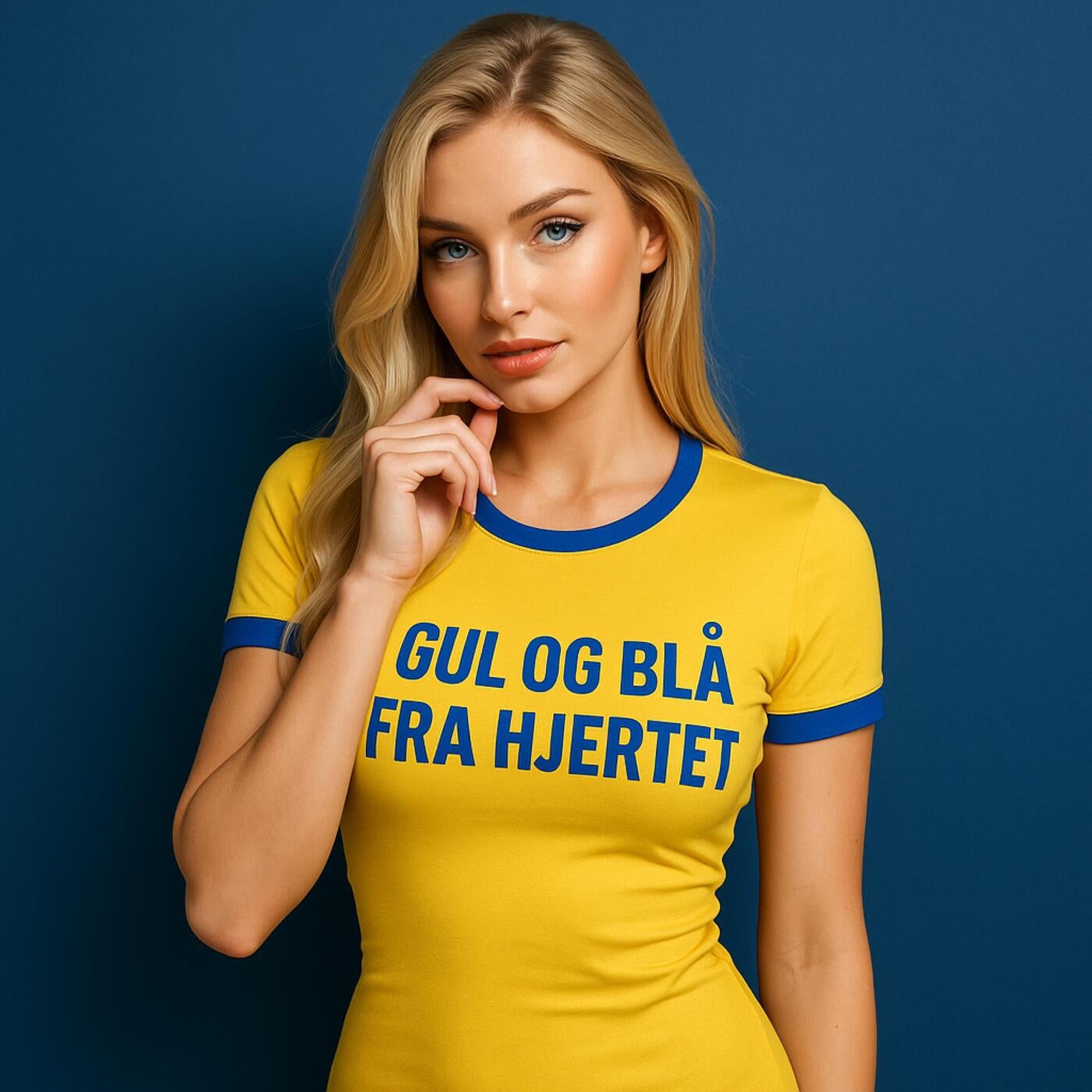Gul og blå fra hjertet