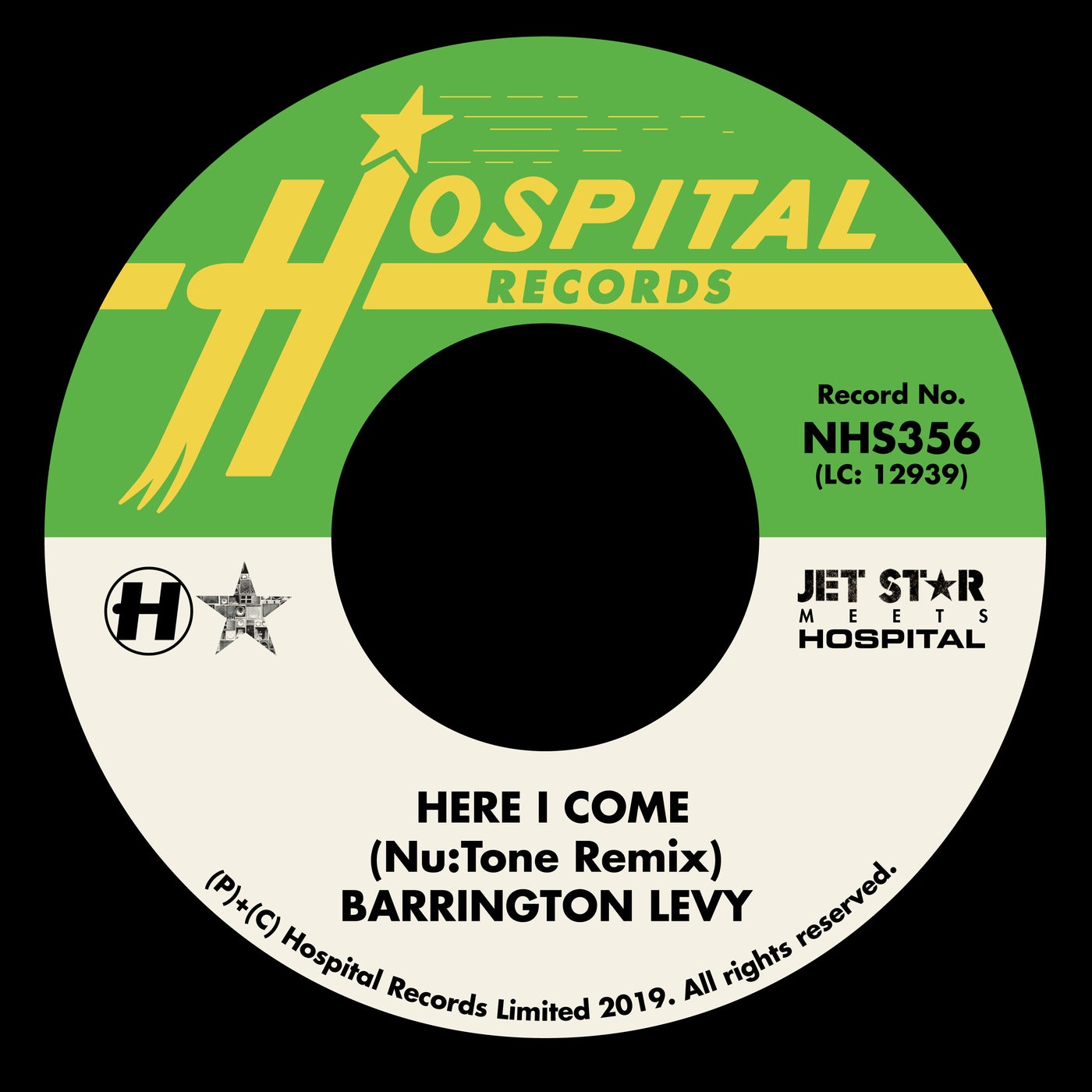 Tone remix. Barrington Levy here i come. Label Hospital records catalogue no. Nhs442ep.