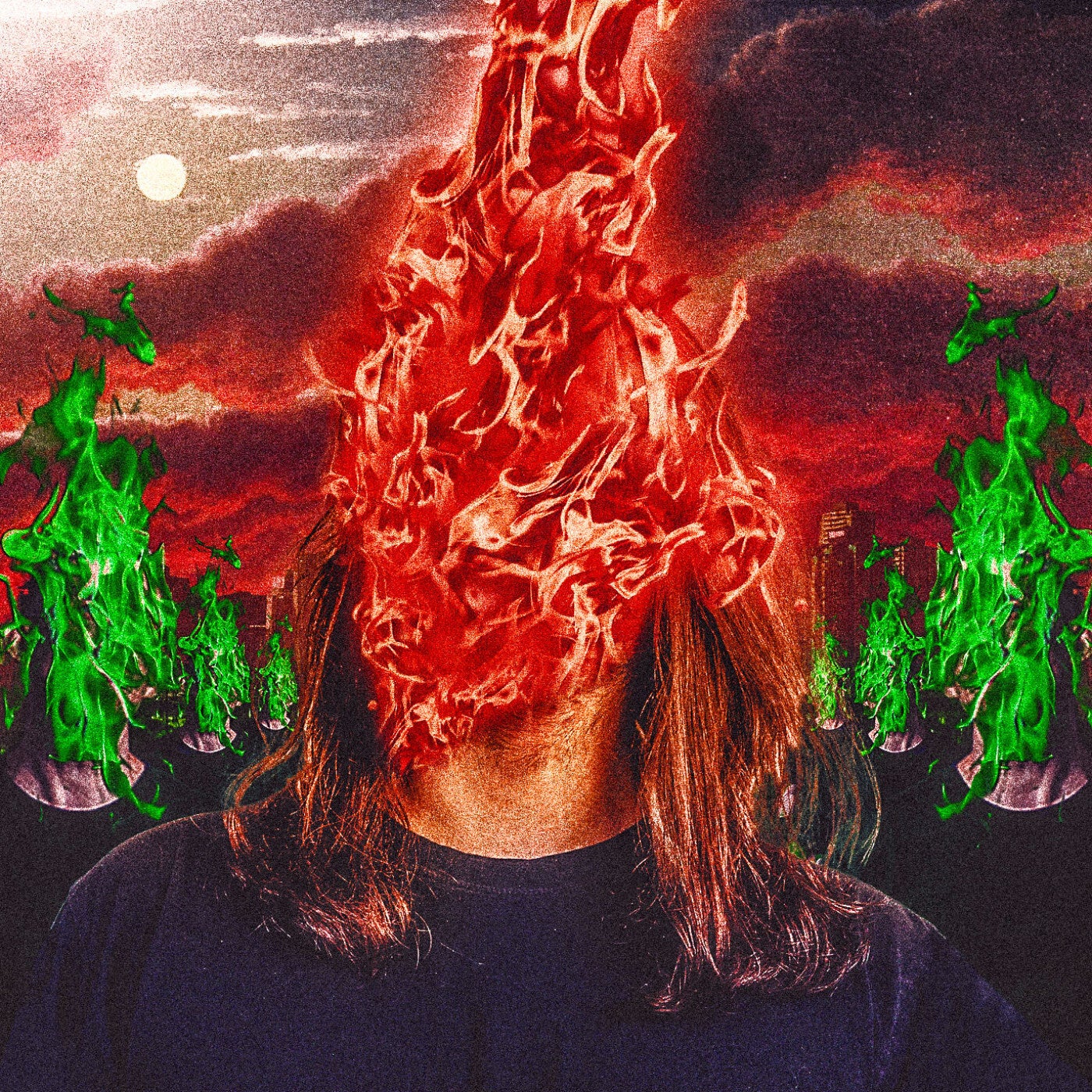 on fire