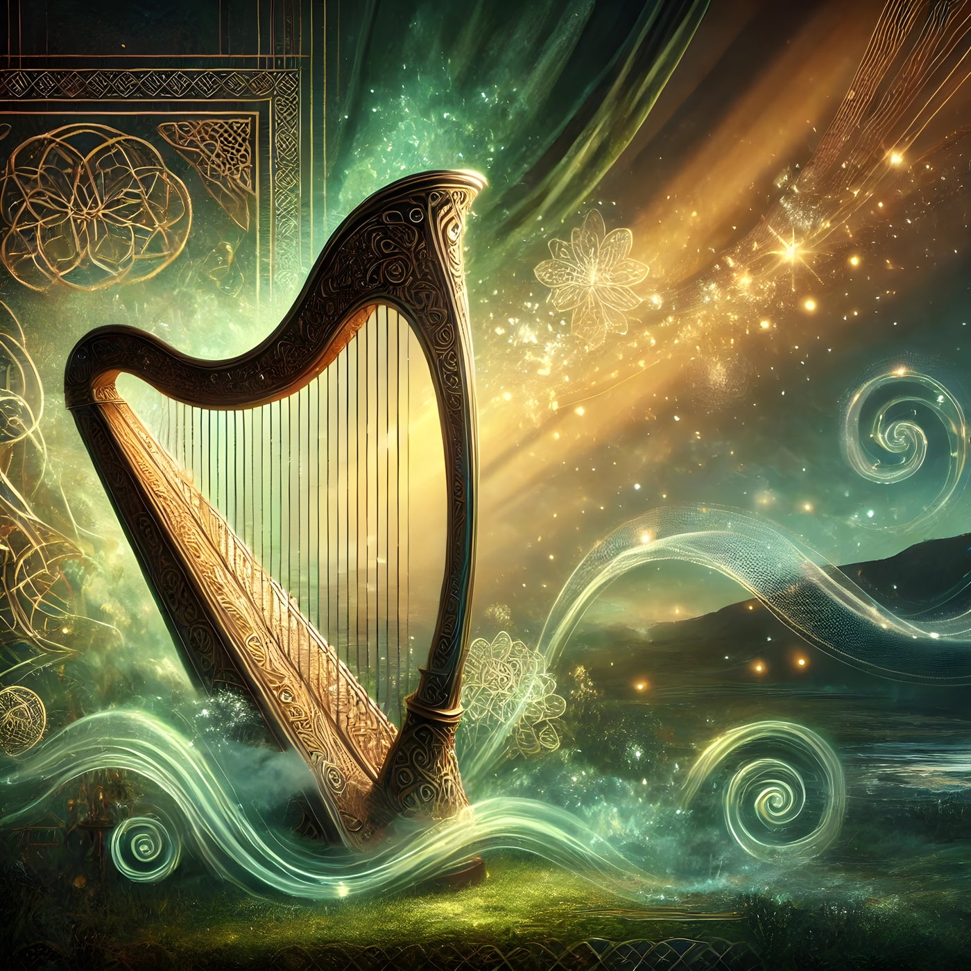 Uplifting Irish Harp Atmosphere (Instrumental)