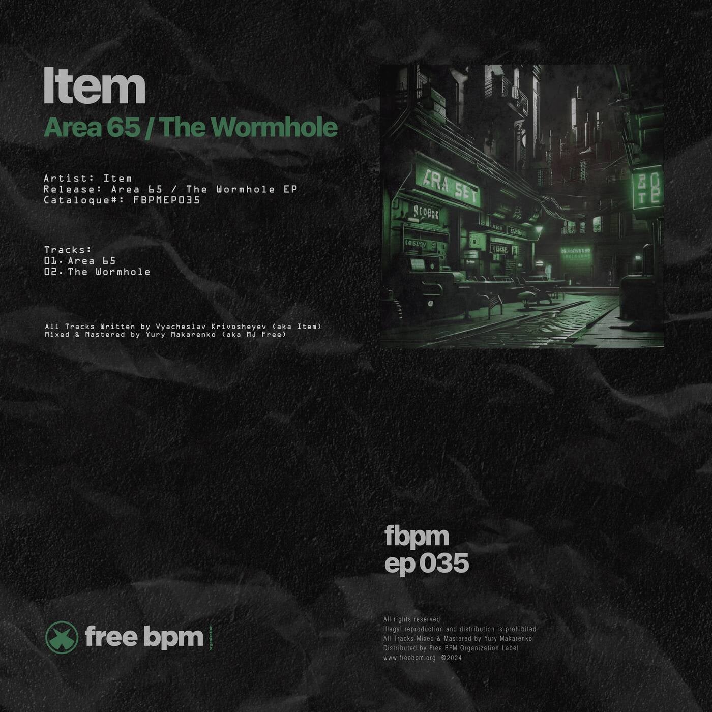 Item - Area 65 / The Wormhole [Free BPM Organization] | Music ...