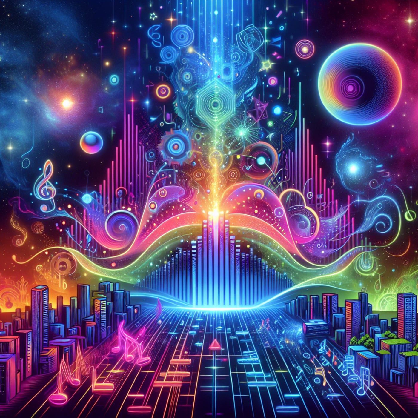 Neon Dreamscape Odyssey