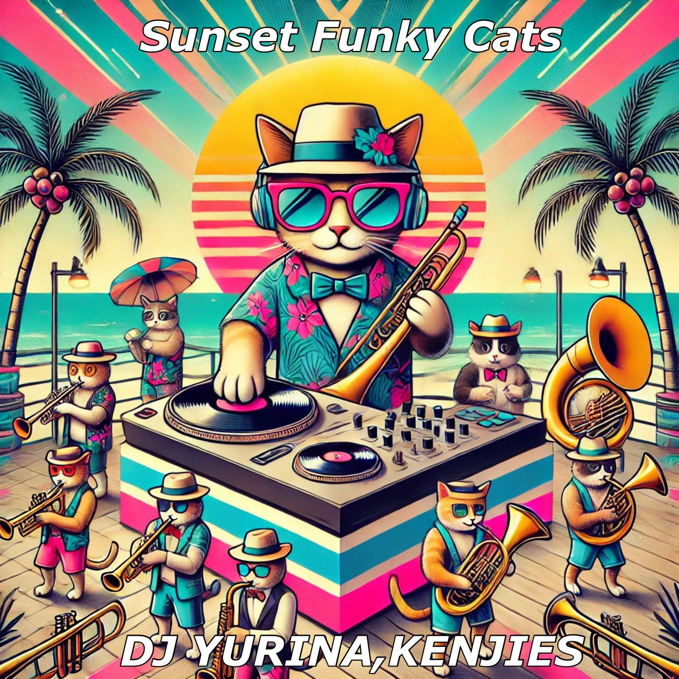 Sunset Funky Cats