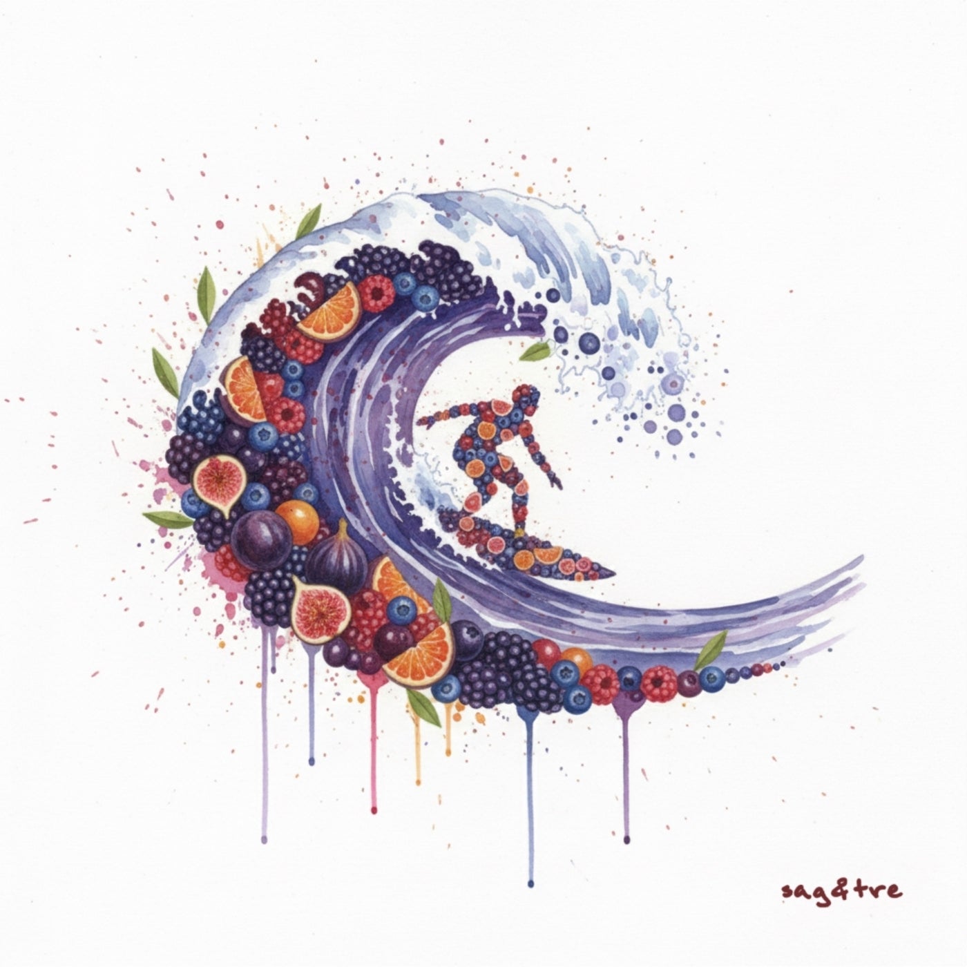 Malerier 70x100 cm. - kunstner Rikke Darling, image size:1400x1400