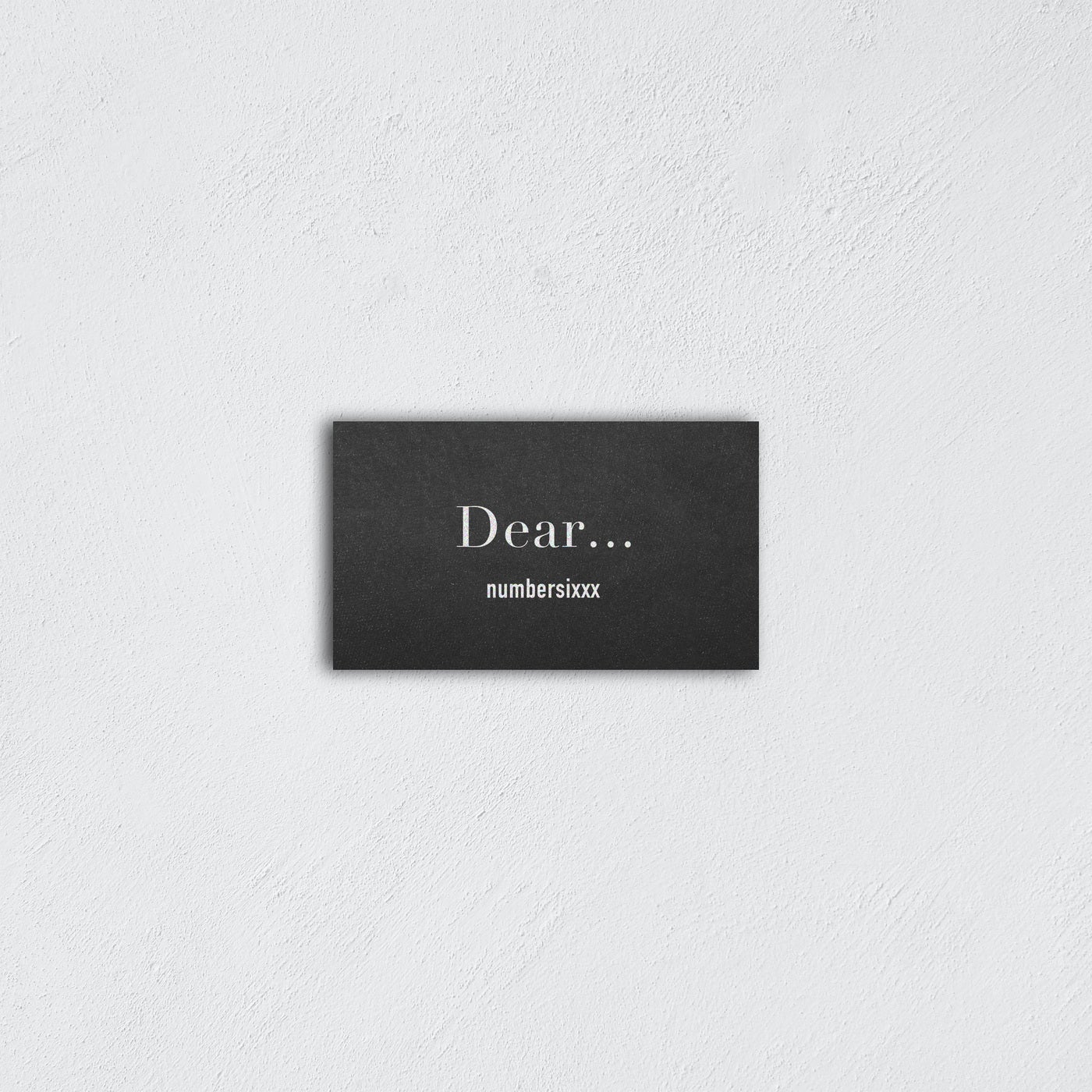 Dear...