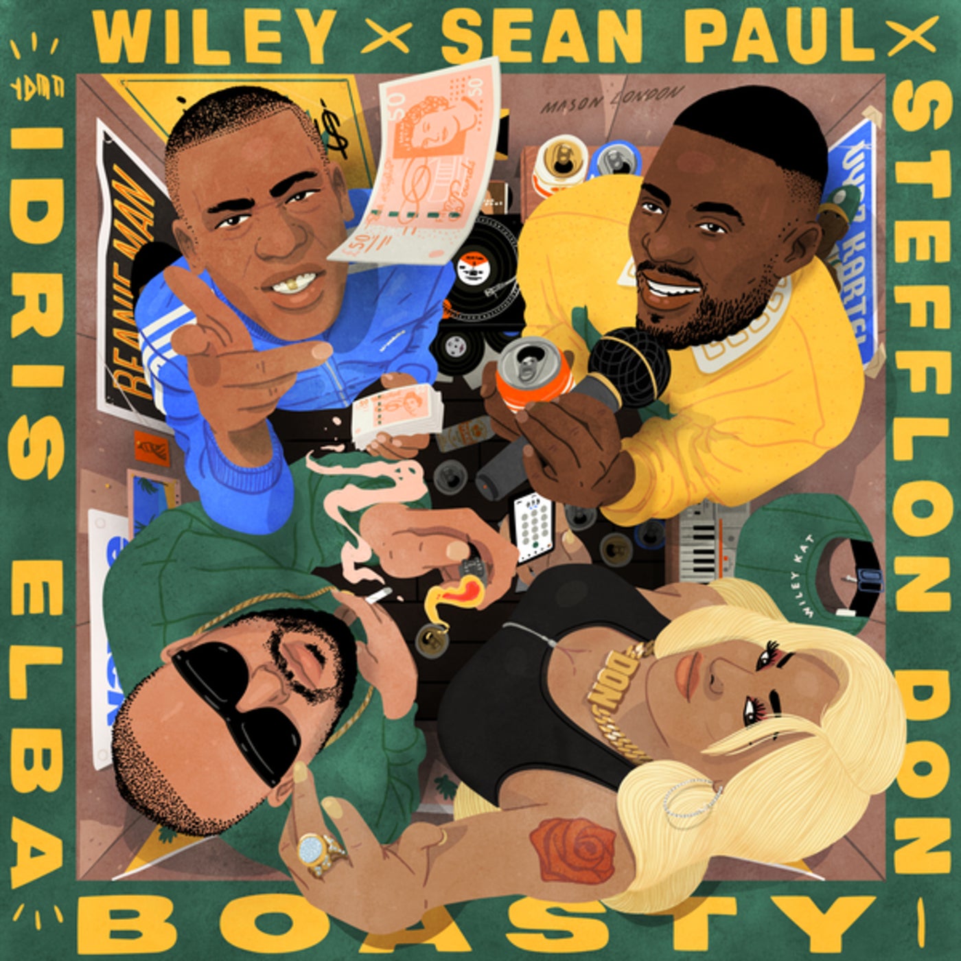 Wiley, Sean Paul, Stefflon Don & Idris Elba - Boasty album artwork