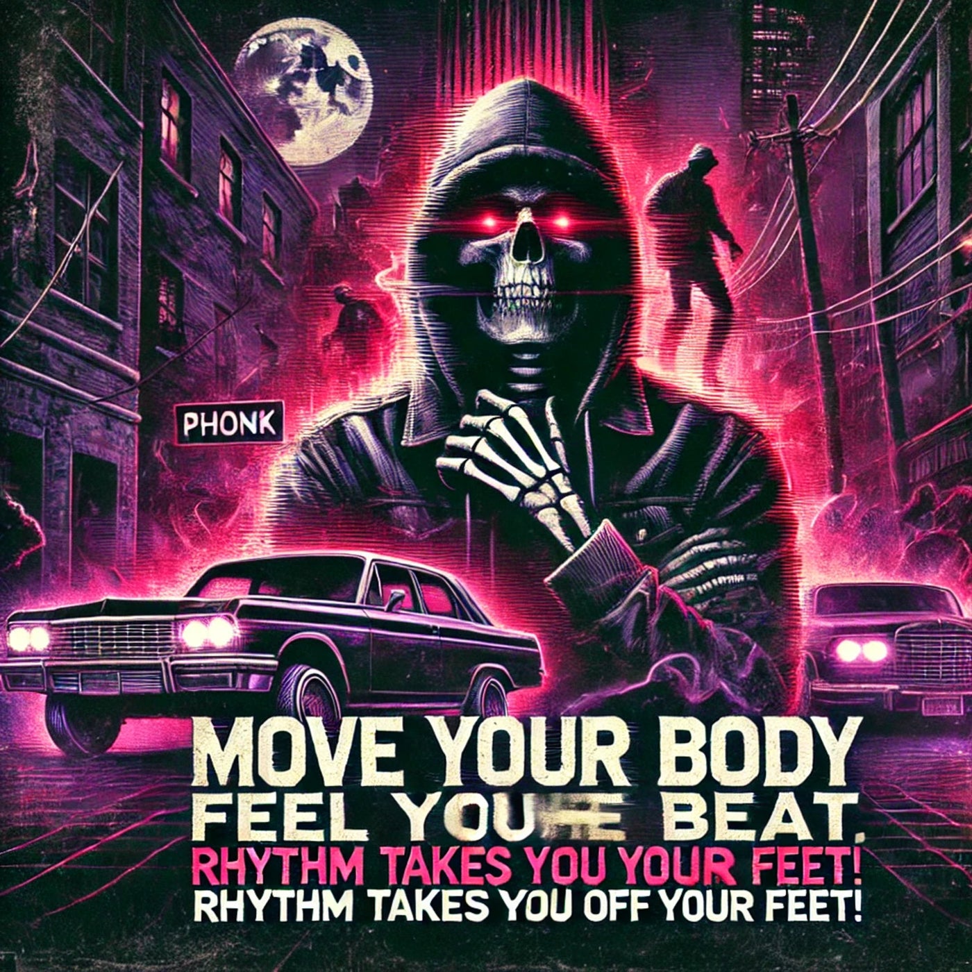 Move your body, feel the beat, Rhythm takes you off your feet!