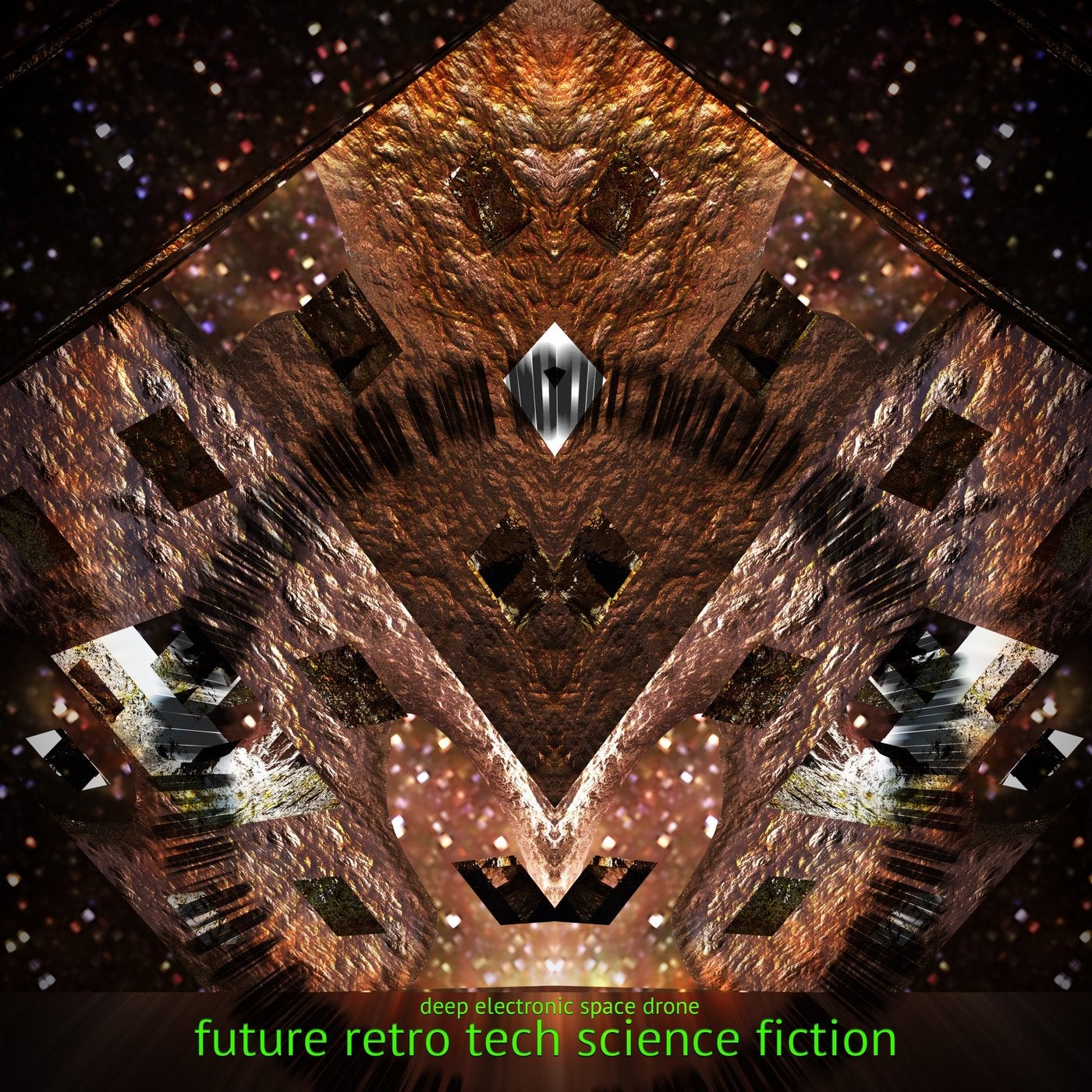 Future Retro Tech Science Fiction - Deep Electronic Space Drone