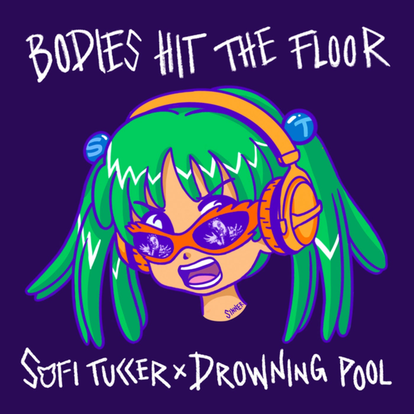 SOFI TUKKER & Drowning Pool - Bodies Hit The Floor album artwork