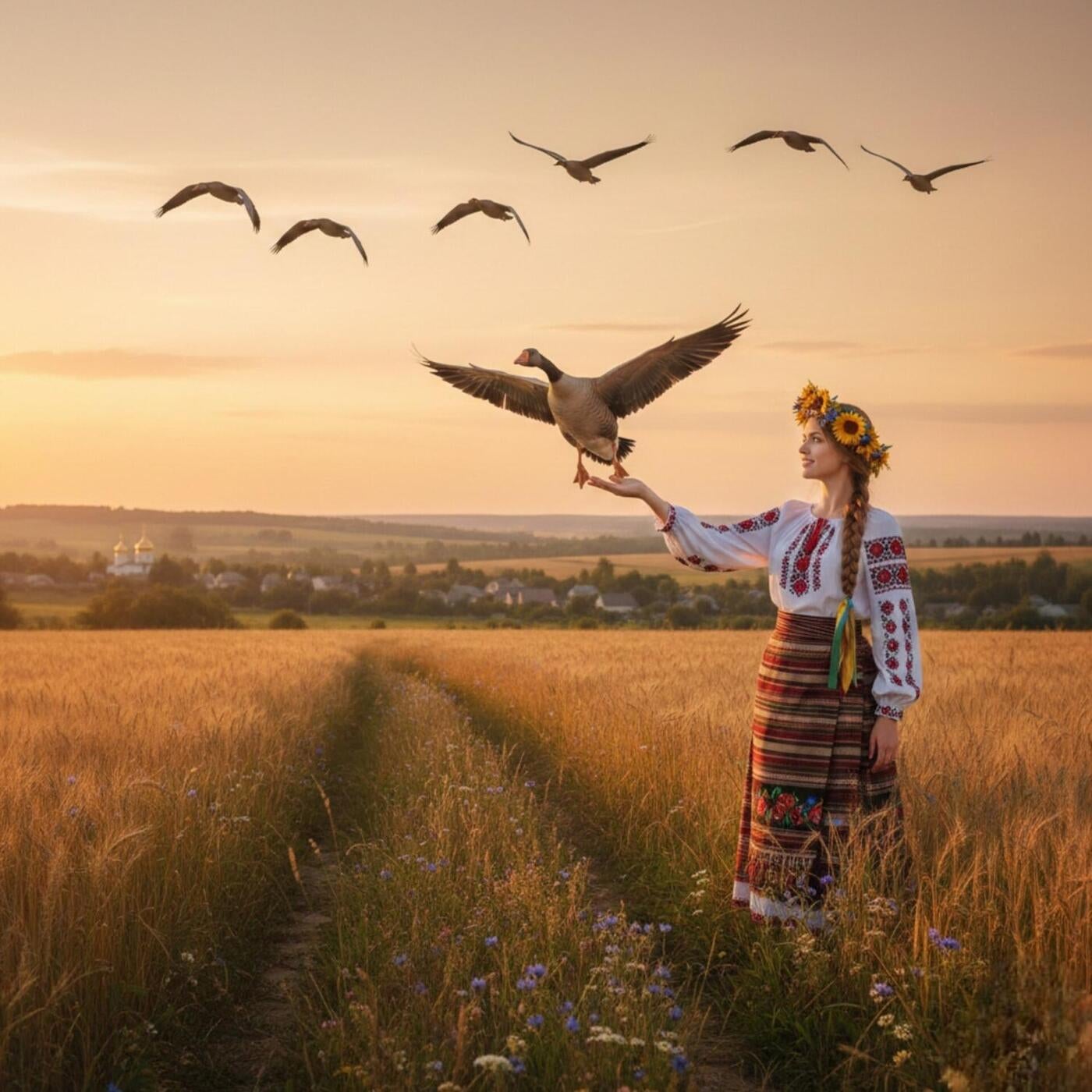 Ой, летіли дикі гуси