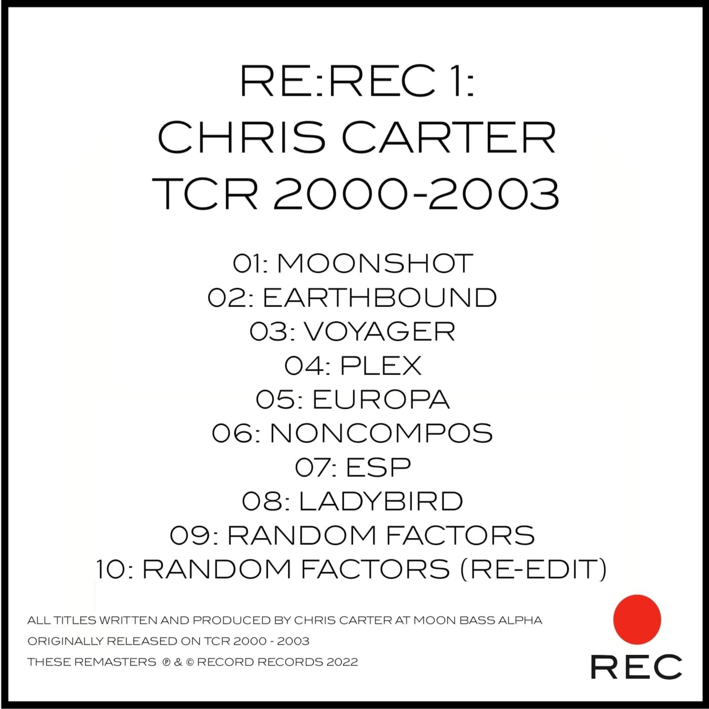 Re:Rec1: TCR 2000-2003