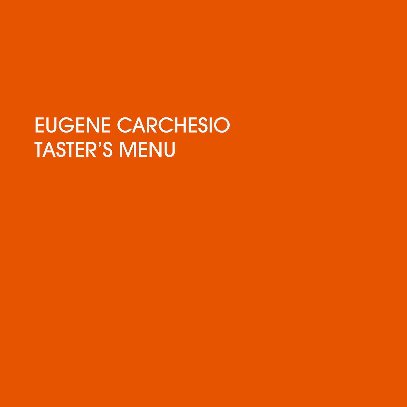 Taster's Menu