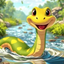 Snake on a River