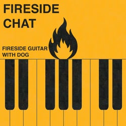 Fireside Guitar With Dog
