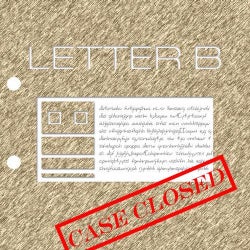 Letter B Case Closed