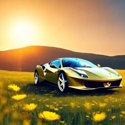 Gold Ferrari