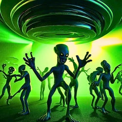 Alien Dance Party in a UFO