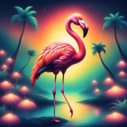 Psychedelic Flamingo