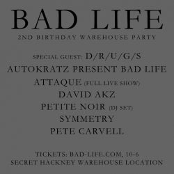 Pete Carvell's Bad Life 2nd Birthday Chart