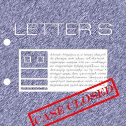 Letter S Case Closed