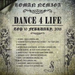 Dance4Life Top 10 Tracks (February, 2018)