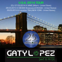 GATY LOPEZ "U.S.A. 2014 TOUR" CHART