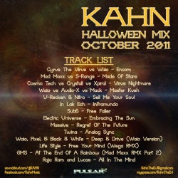 Selections from: Kahn - Halloween 2011 Mix