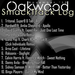 Oakwood SmackTrack Log Nov '12