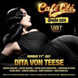 Cafe Ole Chart Ibiza August 2014