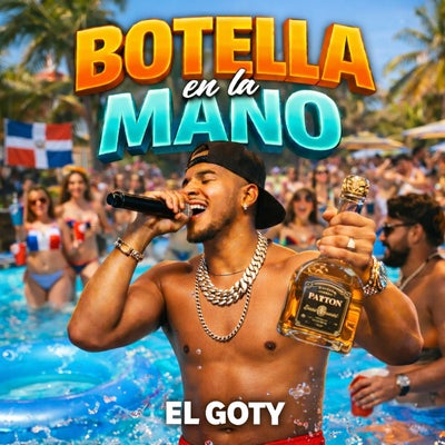 Botella en la mano
