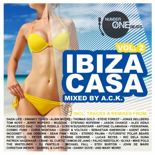 Cover art for Ibiza Casa, Vol. 2 - mixed by A.C.K. (incl. 32 unmixed tracks & 2 non- stop DJ mixes)