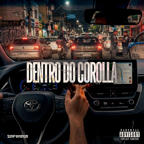 Dentro do Corolla