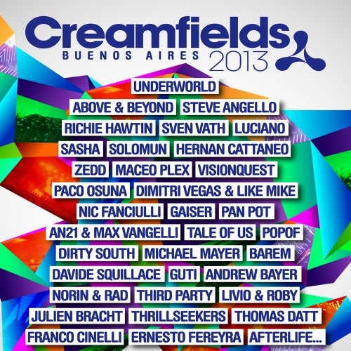 HUMBEK /CREAMFIELDS 2013 CHART