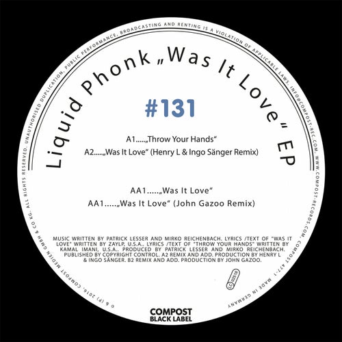 Compost Black Label #131 - Was It Love EP
