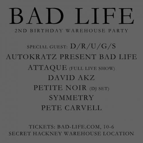 Pete Carvell's Bad Life 2nd Birthday Chart