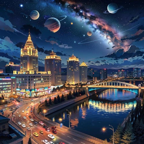 Night Krasnoyarsk