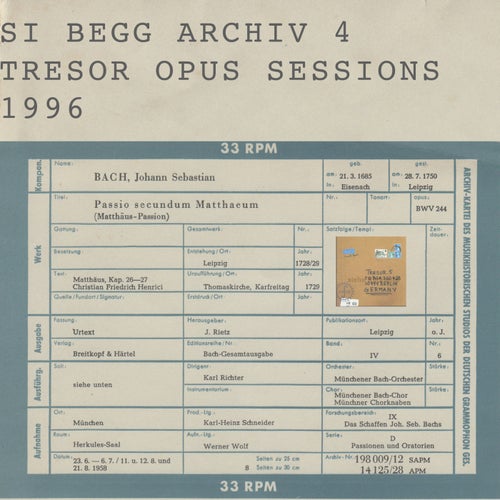 Archiv 4 : Opus Sessions 1996