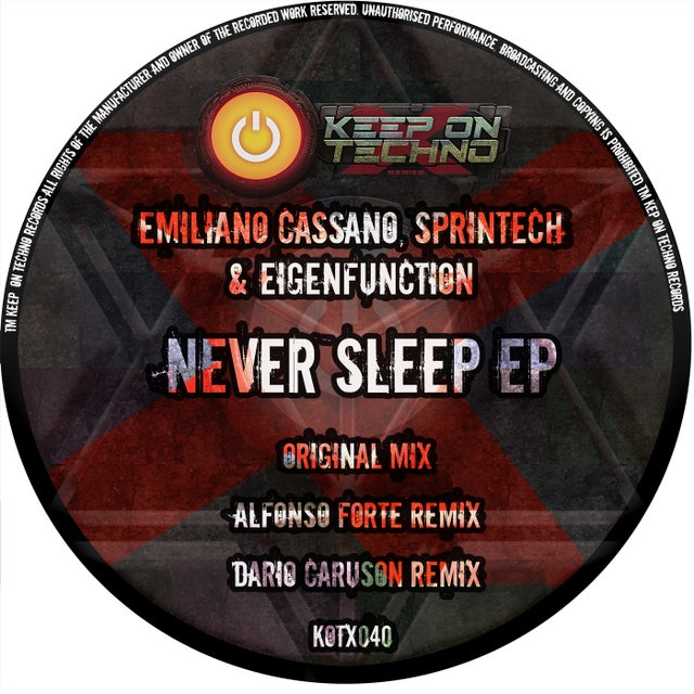 Never Sleep - Alfonso Forte Remix album art