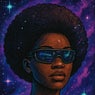afro in space